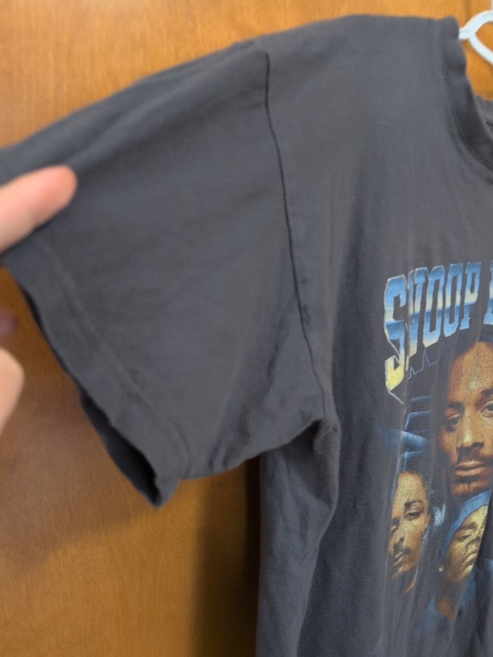 Snoop Dogg Shirt Mens M Gray Short Sleeve Faces Graphic Crew Neck Tee - Picture 4 of 6